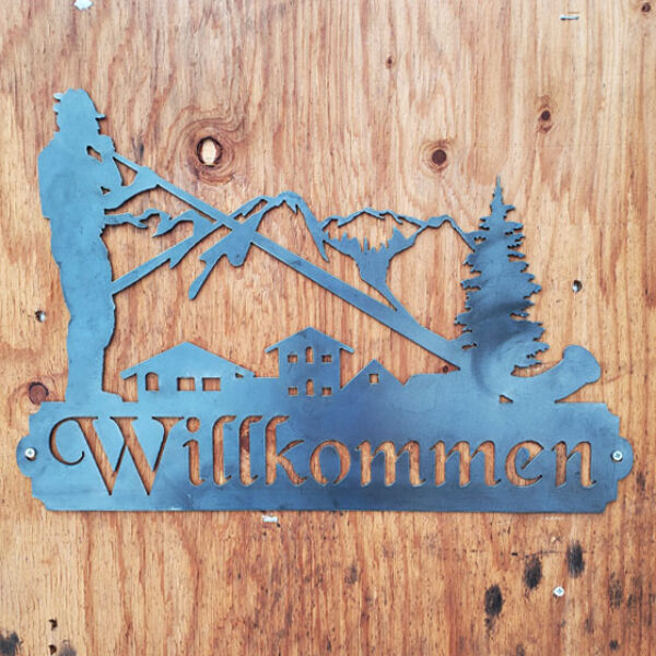Alpenhorn Metal Sign
