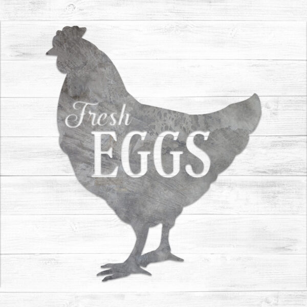 Fresh Eggs Metal Sign  from Leavenworth Metal Co.