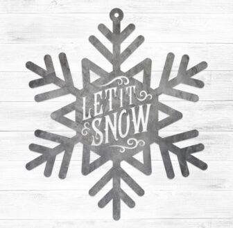 Let it Snow Metal Snowflake Ornament from LMC