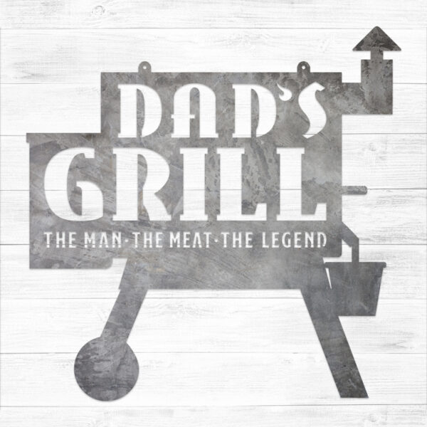 Dad's Traeger Grill Metal Sign