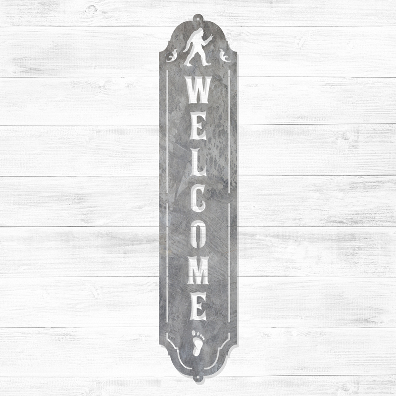 Bigfoot Vertical Welcome Sign from Leavenworth Metal Co.